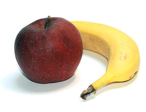 Banane und Apfel bei Durchfall